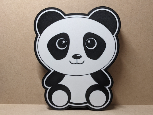 niedlich panda leuchtkasten led lampe by silman3d kunst modelle tier licht box mehrfarbig ams 3d print model - Mito3D