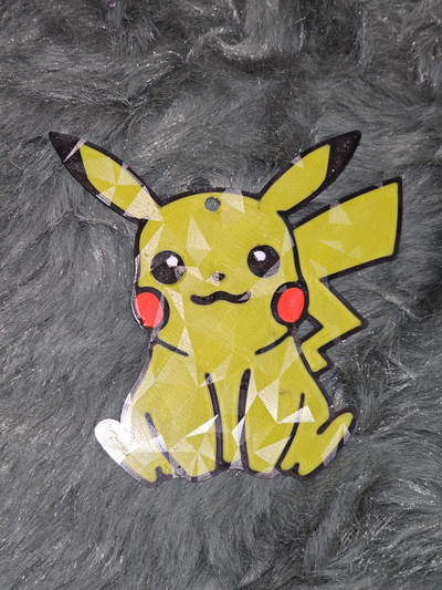 pikachu keychain remixed by yusuffles miniatures accessories accessory pokemon 3d print model - Mito3D