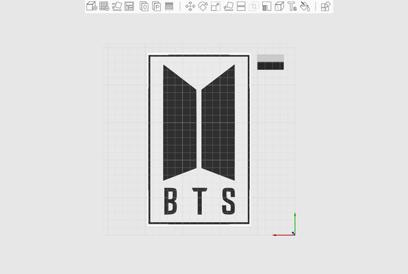 bts logo assiette by prokino loisir diy musique coréen bande groupe couleur 3d print model - Mito3D