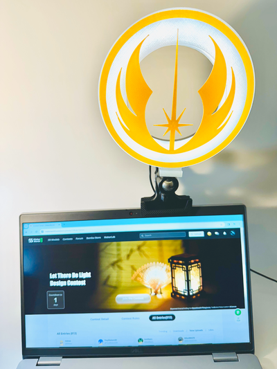 inspire my ring light a weirdly good addition by travis household office bambulab bambulabp1s ringlight lettherebelight zelda link starwars empire jedi wonderwoman youarestrong inspiration weirdest decoration legend of galacticempire jediorder 3d print model - Mito3D