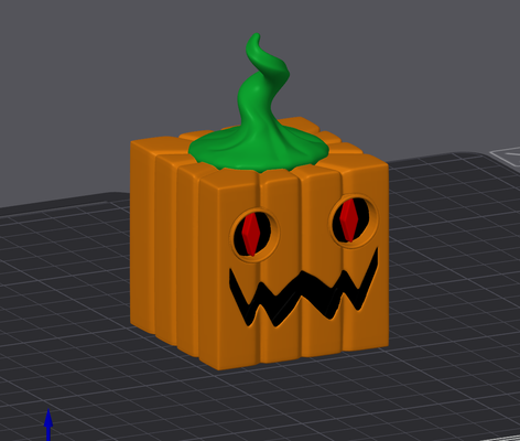 cubo zucca halloween decorazione by stampe tortuose domestico festività halloweendecor halloweendecoration 3d print model - Mito3D