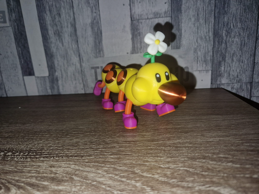 wiggler super mario neu gemischt by faeriell spielzeuge spiele zeichen nintendo ornament urlaub weihnachten kinder haushalt spaß 3d print model - Mito3D