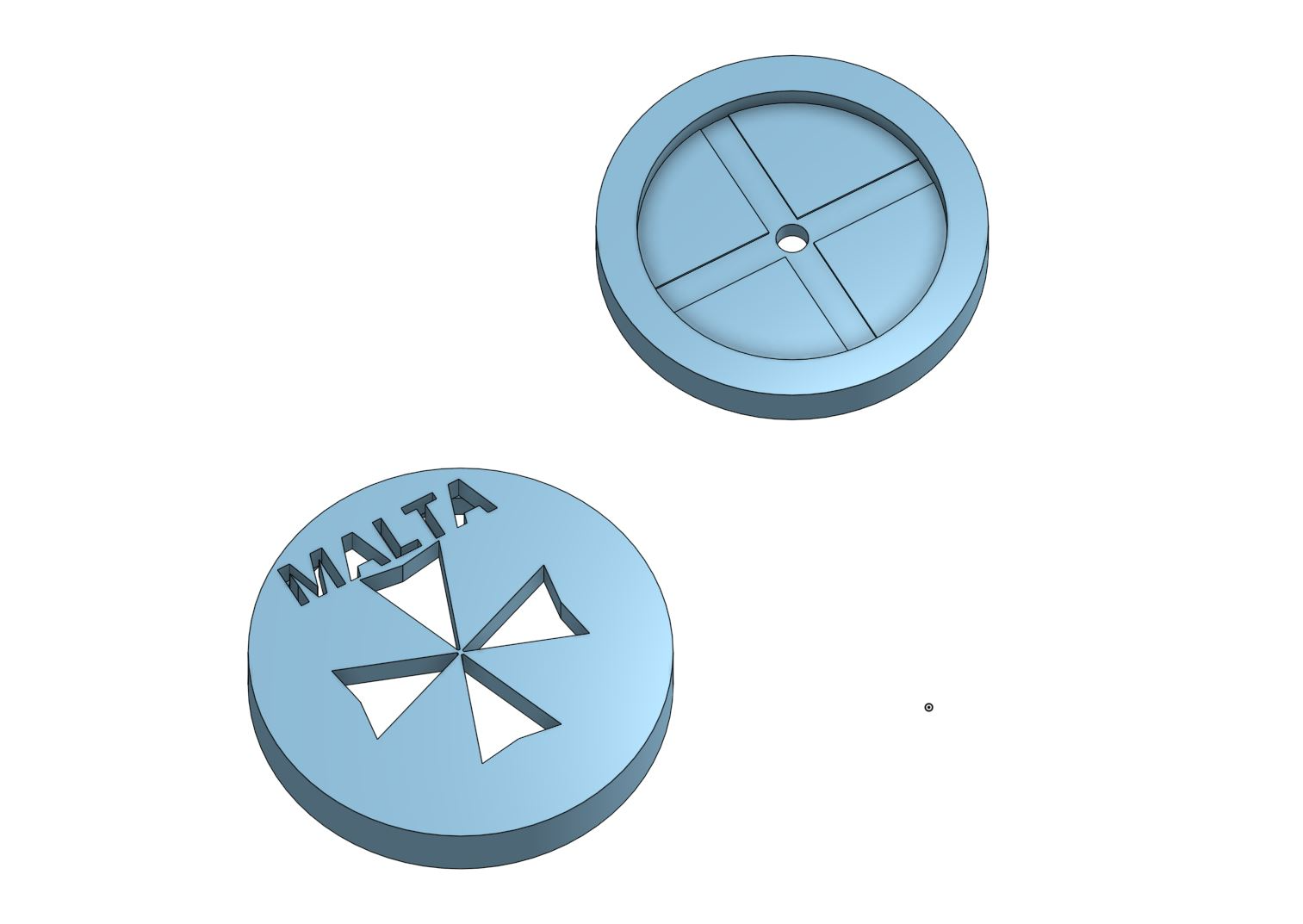 moneda soporte encaja malta 1c 1972 85 by w koloska arte insignias 3D print model - Mito3D