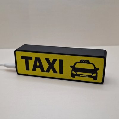 taxi caja ligera pequeña talla by mk 3d arte modelos ligero accesorio colección decoración hogar casa hogareña accesorios encendiendo relámpago tornillo luz 3d print model - Mito3D