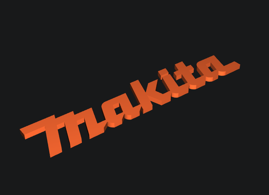 makita logo by ih8wind0ws arte señales logos paso 3d print model - Mito3D