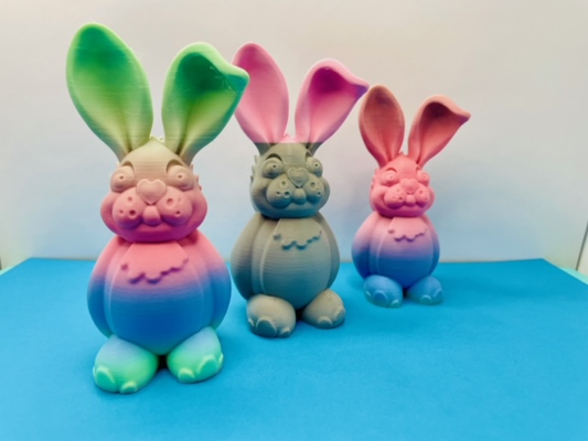 duveteux lapin by funfam3d ménage décor pâques printemps mignonne adorable panier kaninchen soutiens no 3d print model - Mito3D