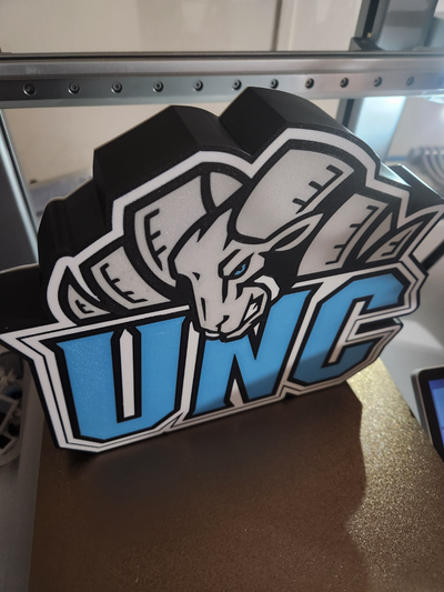 unc alquitrán tacones reversión logo by jessestlaurent1 arte señales logos norte carolina universidad ncaa 3d print model - Mito3D