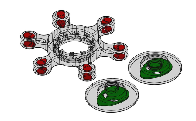 alien fidget spinner by paul boldrey art 2d toy 3d print model - Mito3D