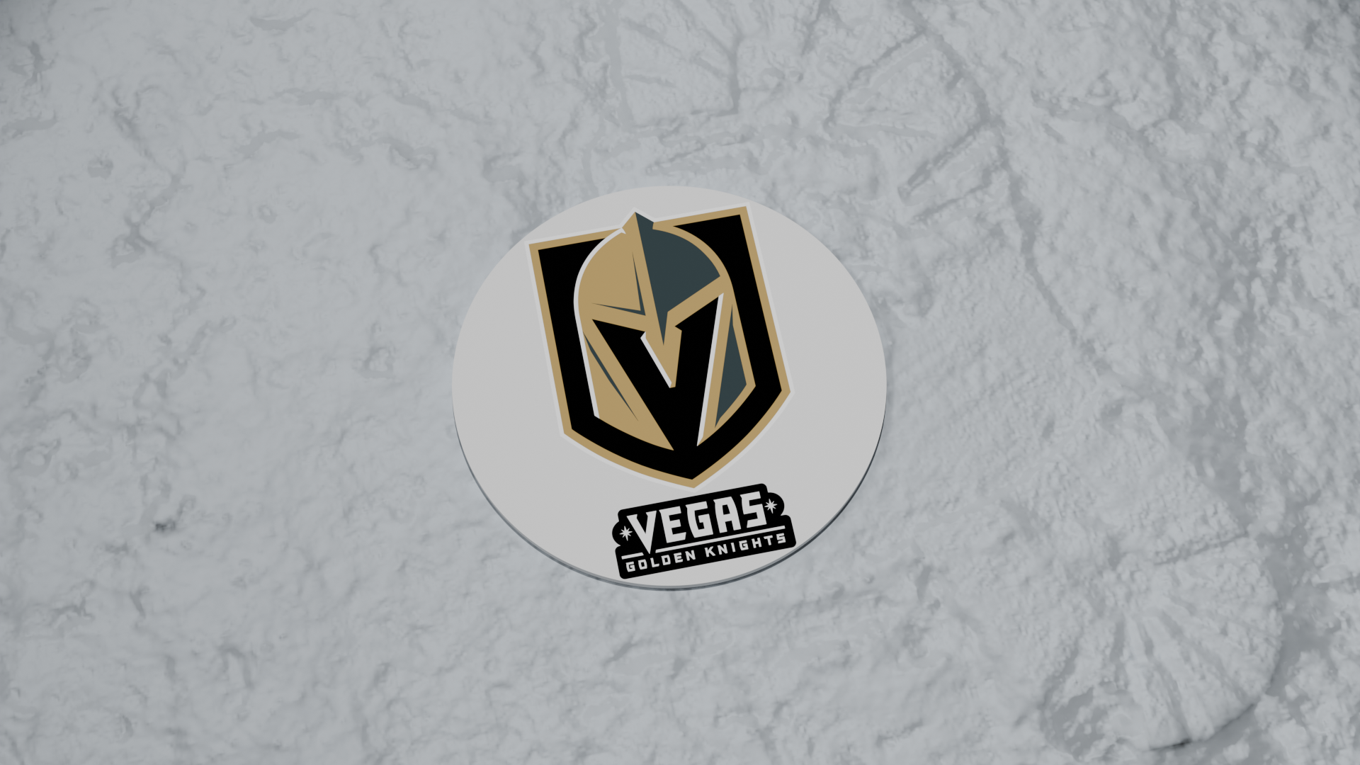 vegas chevaliers coaster by mker73 ménage décor lnh hockey verre 3D print model - Mito3D