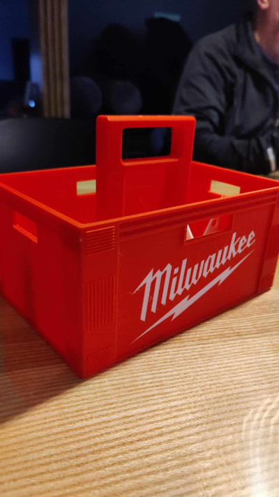 milwaukee cerveza soda soporte multi color impresión or separarse logos snap in pegamento sitio remezclado by tag3mand pasatiempo bricolaje diy paquete caja lata 3d print model - Mito3D