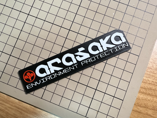 cyberpunk 2077 arasaka empresa logo plato by arte señales logos juegos privado marca 3d print model - Mito3D