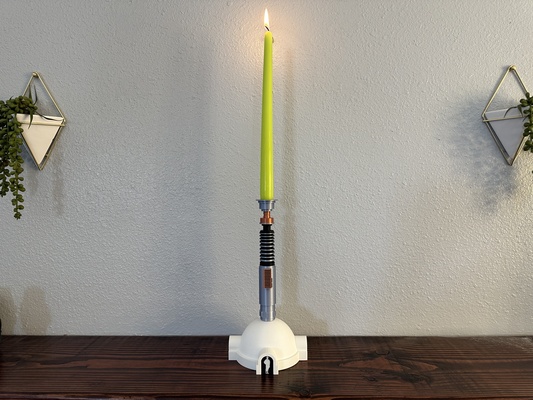 lightsaber candleholder by 3dpodesigns household decor starwars candle lightsaberstarwars 3d print model - Mito3D