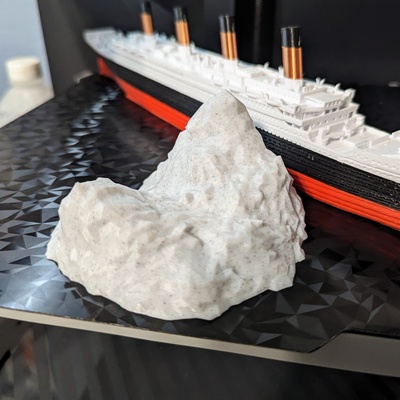 qualité iceberg remixé by ntalekt art modèles navire évier titanesque 3d print model - Mito3D