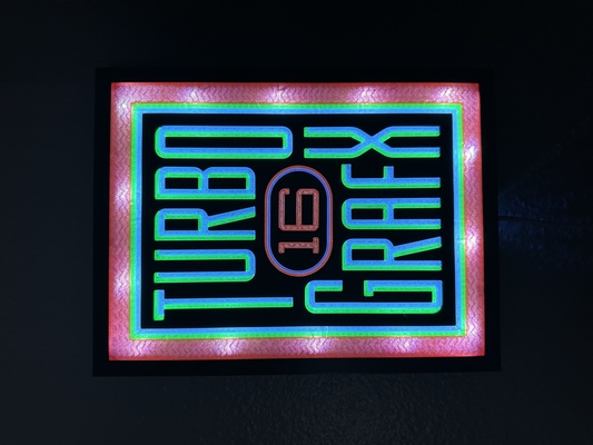 turbografx 16 neon işaret by 3dpodesigns araçlar gadget'lar tabela imza turbografx16 3d print model - Mito3D