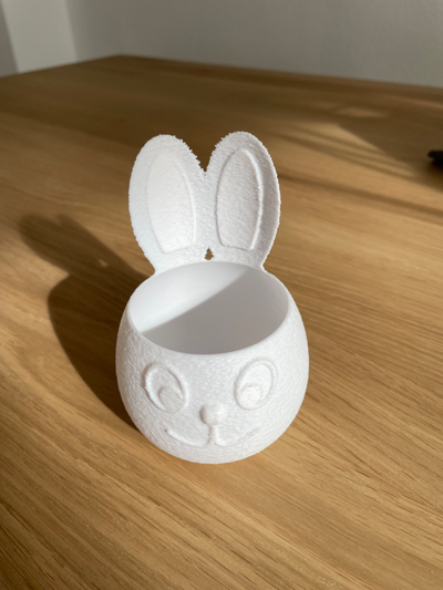 ostern hase topf süßigkeiten schüssel by wastl85 haushalt feierlichkeiten fuzzy haut 3d print model - Mito3D