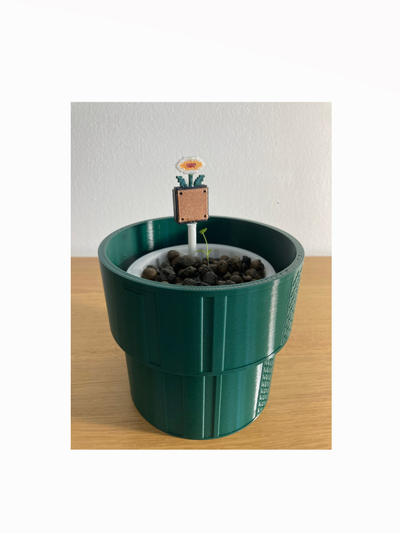 mario warp pipe watering by eden-lab household garden vase selfwatering supermario supermariobros hydroponic waterpipe selfwateringplanter supermariopipe 3d print model - Mito3D