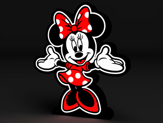 minnie boîte lumière led lampe by 3dacores jouets jeux personnages souris boite 3d print model - Mito3D