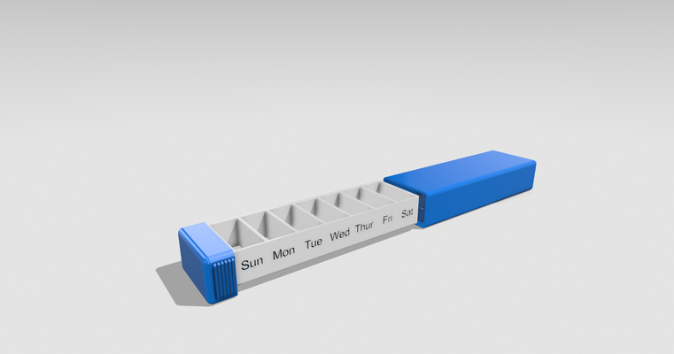 haftalık hap organizatör çabuk by üçlü laboratuvar araçlar organizatörler ilaç tedavisi kutusu hap organizatörü 3d print model - Mito3D