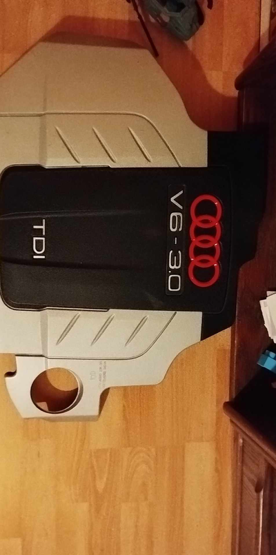 audi logo on 27 30 tdi engine cover by raymanfrost art signs & logos 3d print model - Mito3D