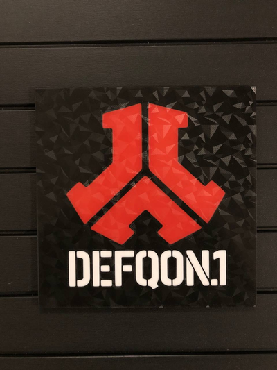 plaque defqon1 by cayenne ménage décor jeu déco defqon 3d print model - Mito3D