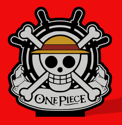 one piece logo led lightbox by lldj3d art signs & logos luffy onepiece anime comics deco decoration wall wallart lamp light lampbox ledlight lampart sign ams multicolor box lightart ledbox fan fanart 3d print model - Mito3D