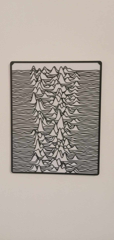pulsar forma d 39 onda illustrazione by snigzou arte 2d parete scienza 3d print model - Mito3D