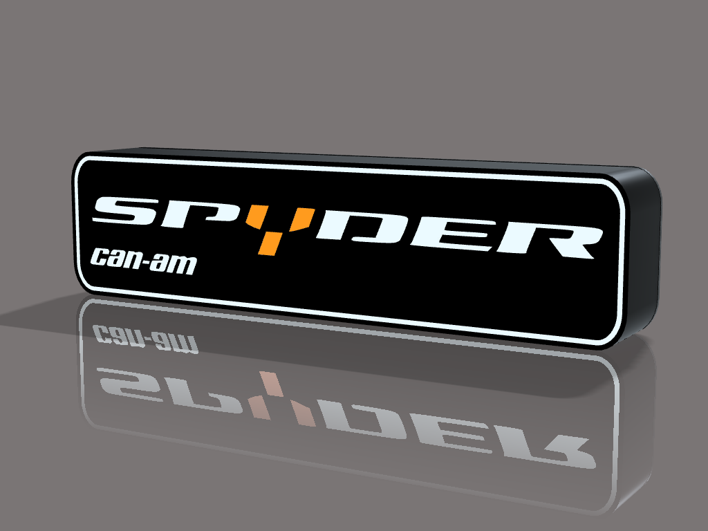 can spyder leuchtkasten by geek3designs haushalt dekor canam motorsport fernseher lampe licht led motorrad 3D print model - Mito3D