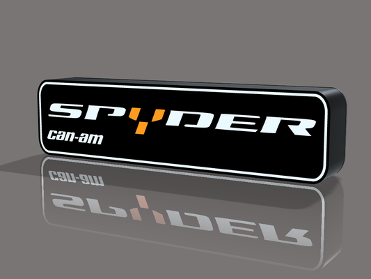 can spyder leuchtkasten by geek3designs haushalt dekor canam motorsport fernseher lampe licht led motorrad 3d print model - Mito3D