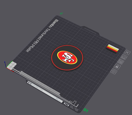 san francisco 49ers bardak altlığı by 5kyrunn3r sanat işaretler logolar nfl amerikan futbol amerika birleşik devletleri ams hazır ulusal lig logo işaret final karşılaşması 3d print model - Mito3D