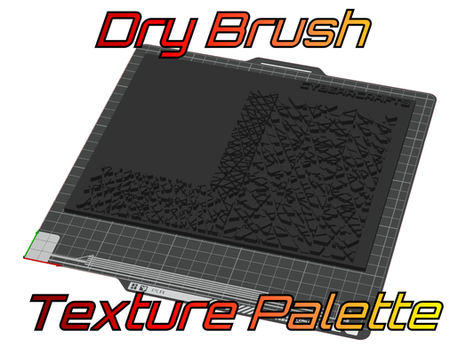 sec brosse texture palette lit d'impression redimensionner remixé by cyberartisanat miniatures pinceau peinture miniature modèle remix marteau guerre 40k 3d print model - Mito3D