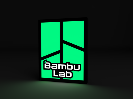 bambu laboratuar hafif kutu led lamba depolama kutu by 3dacores sanat işaretler logolar yazıcı aksesuarlar 3d print model - Mito3D