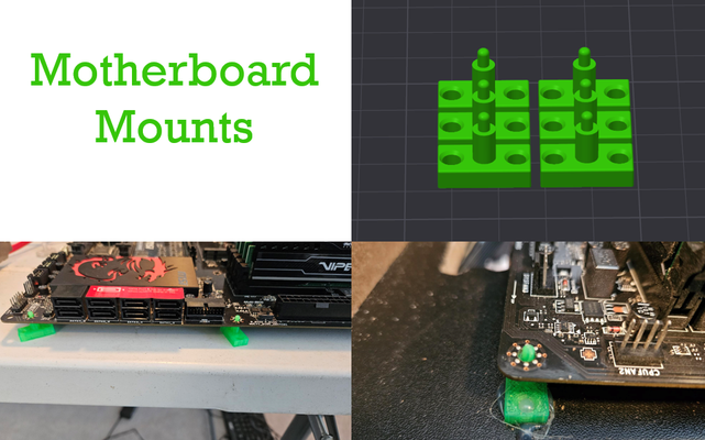 carte mère montures by fabricant dave loisir diy électronique monter planche cas gaine mur pc 3d print model - Mito3D