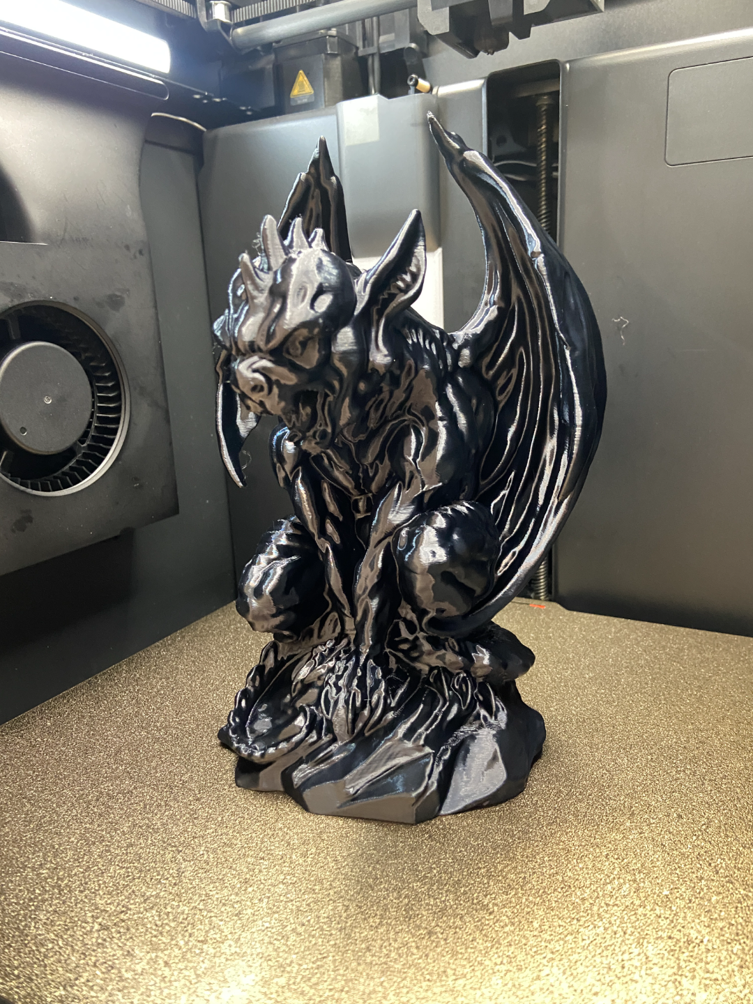 gargoyle sculpture by qjeezy art sculptures statue figurine night shift protector 3D print model - Mito3D