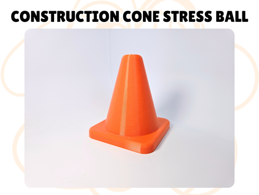 construction cone stress ball - tpu by catherine doucet toys & games constructioncone stressball 3d print model - Mito3D