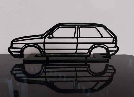 golf mk2 by creaciones personalizadas casa decoración vw volkswagen 2dart 3d print model - Mito3D