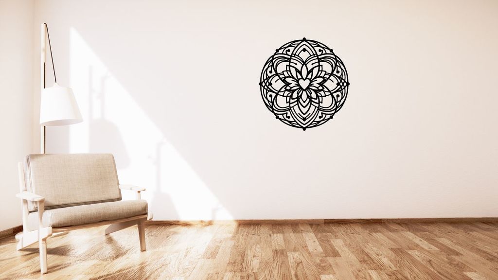 namorados mandala parede decoração by kutnohormac arte 2d 2dart 2dwallart 3dart 3dwallart coração casa sala minimalista decoração montagem 3D print model - Mito3D