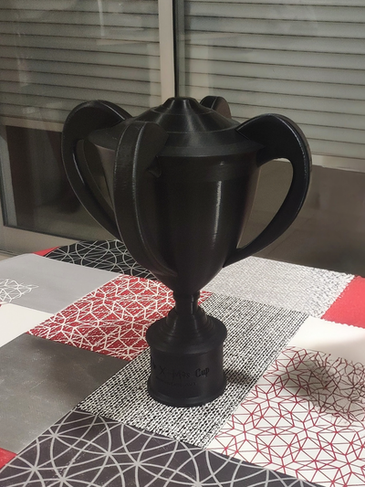 4 maniglia tazza trofeo by piatto ingegneria passatempo fai sport all'aperto vittoria concorrenza premio vincitore 3d print model - Mito3D