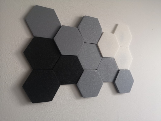 hexagon wall art by leobulli household decor decoration design hex wallart decorative 3d print model - Mito3D