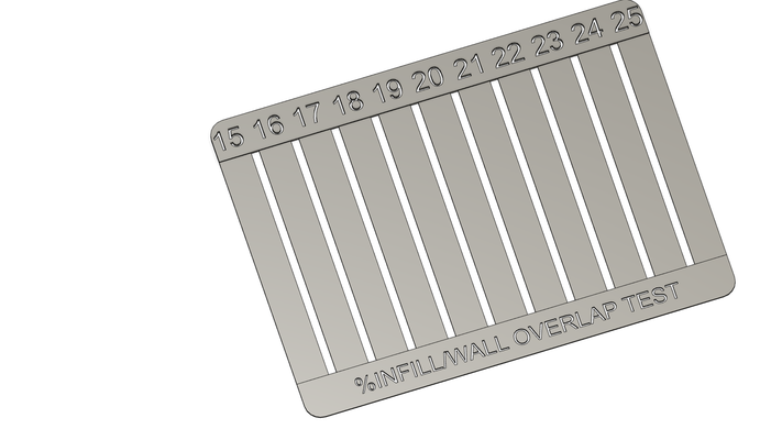 infill wall overlap test by pex 3d printer models 3d print model - Mito3D