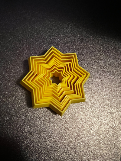 fidget star remixed by paddys tools gadgets toy tolerance test 3d print model - Mito3D