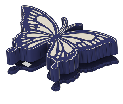 butterfly lightbox by r-vin11 household decor light box decoration accessory display accessories container 3d print model - Mito3D