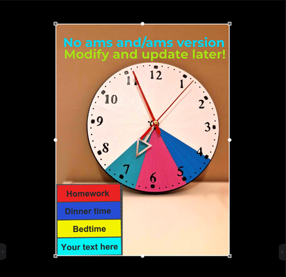 kids time is it learning clock - modify change as grow by morten3dp education models case clockface watch cids wall aid management method timemanagment children 3d print model - Mito3D