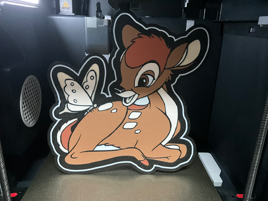 bambi guidato luce scatola by vitormhs arte segni loghi cartello logo luminaria lightbox disney 3d print model - Mito3D