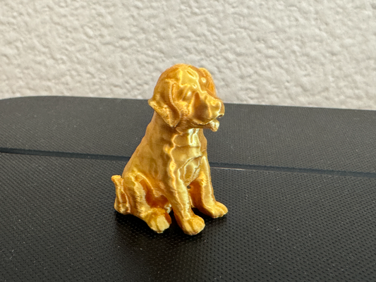 seduta cucciolo cane laboratorio in posizione verticale by 1337 creazioni miniature animali gatto labrador 3d print model - Mito3D