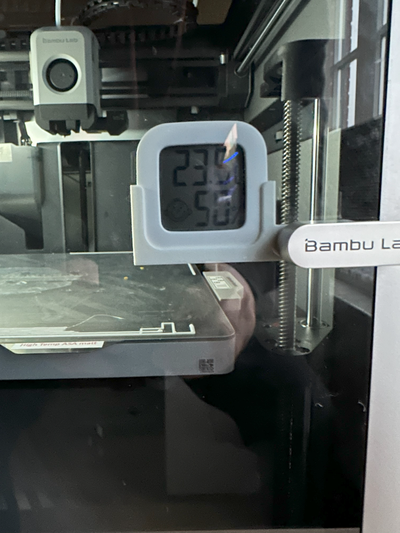 humidity & temperature sensor door handle mount bambu lab x1c by db77x 3d printer accessories bambux1c bambulab accessory temp temperaturesensor 3d print model - Mito3D