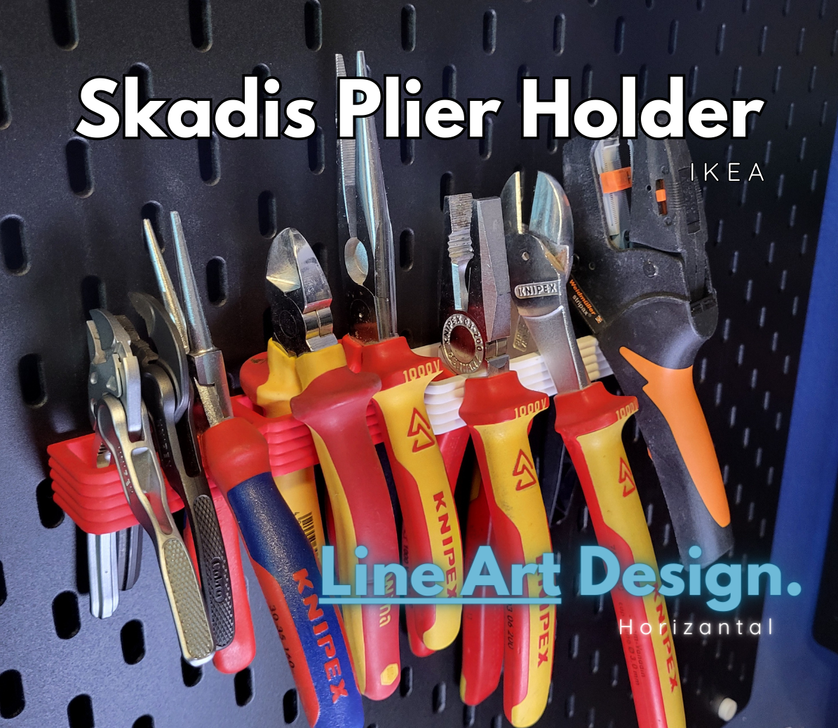 pinza attrezzo titolare supporto skadis by arte progetto 3d utensili organizzatori pinze sk dis ikea contenitore degli attrezzi pannello forato organizzatore 3D print model - Mito3D