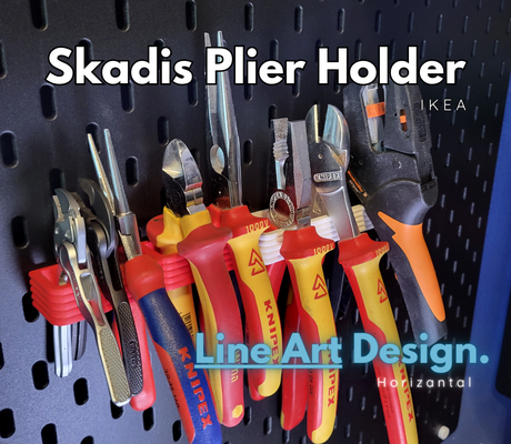 plier tool holder skadis by art design 3d tools organizers pliers sk dis ikea toolholder pegboard organizer 3d print model - Mito3D