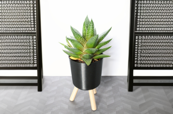 modern plant pot on legs by makidev household decor planter flower 3d print model - Mito3D