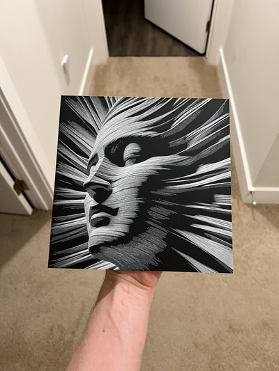 face art hueforge by rp47 designs generative 3d model & lithophane wall sign 3d print model - Mito3D