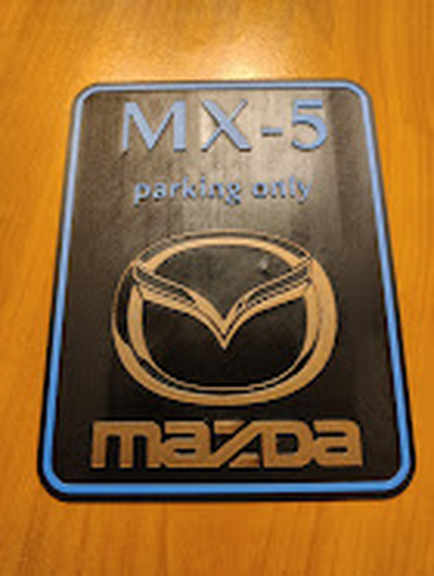 mx 5 parcheggio cartello by cv6channel generativo 3d modello my mazda mx5 miata 3d print model - Mito3D